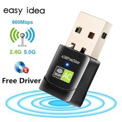 Free Driver USB Wifi Adapter 600Mbps Wi fi Adapter 5 ghz Antenna USB Ethernet PC Wi-Fi Adapter Lan Wifi Dongle AC Wifi Receiver