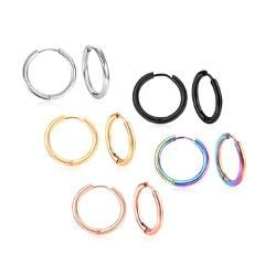 LUXUSTEEL Hoop Earrings Women Gold/Silver/Rose Gold/Black Color Round Circle Earring Ear Ring Clip Earrings aretes Mujer Party