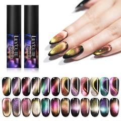 LILYCUTE 9D Cat Eye Gel Polish Chameleon Magnetic Gel Long Lasting Shining Laser Cat Eye Nail Art Soak Off UV LED Gel Varnish