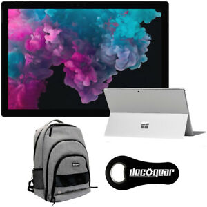 Microsoft LGP-00001 Surface Pro 6 12.3" SSD Laptop w/ Deco Gear Speaker Backpack