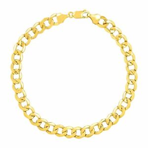 Eternity Gold Men's Beveled Link Bracelet in 10K Gold