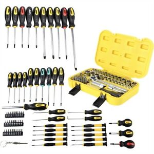 JEGS 80755K2 69-Piece Screwdriver Set and 52-Piece Socket Set