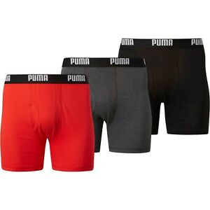 New Three(3) Pack Men's Puma Moisture Wicking Underwear Performance Boxer Brief