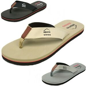 Alpine Swiss Mens Flip Flops Beach Sandals Lightweight EVA Sole Comfort Thongs