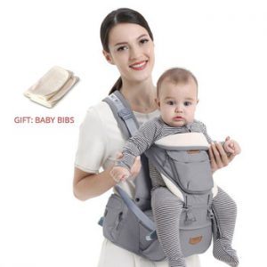 SUNVENO Ergonomic Baby Carrier Infant Baby Hipseat Waist Carrier Front Facing Ergonomic Kangaroo Sling for Baby Travel 0-36M