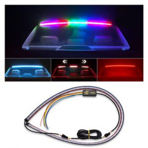 Ceyes 90cm 100cm Car Styling 7Colors Unverisal Car Brake Flexible LED High Rear Additional Stop Lights With Turn Signal Running