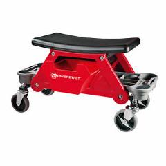 Powerbuilt Heavy Duty Rolling Mechanics Seat Brake Stool 300lb Capacity - 240036