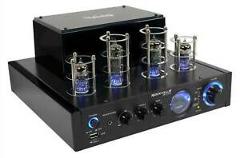 Rockville BluTube LED 70w Bluetooth Tube Amplifier/Home Stereo Receiver in Black