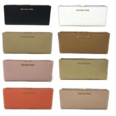 Michael Kors Jet Set Travel Flat Slim Bifold Saffiano Leather Wallet $148