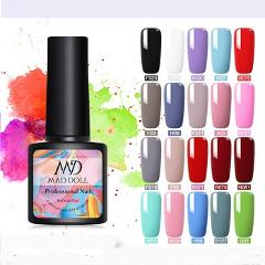 MAD DOLL 8ml Purple Red Pink Series Color Soak Off Gel Polish UV Gel Varnish Long-Lasting One-shot Color Nail Art Gel