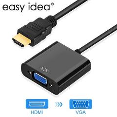 HDMI to VGA Adapter Male To Famale Converter for PS4 1080P HDMI-VGA Adapter With Video Audio Cable Jack HDMI VGA For PC TV Box