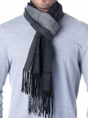 Hammer Anvil Mens Plaid Striped Scarf Womens Winter Scarves Cashmere Soft Feel