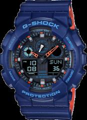 Casio G-Shock Military Blue Chronograph 200 Meter WR 5 Alarm Watch GA100L-2A