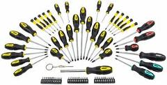 JEGS 69-pc Magnetic Screwdriver set Awls Torx Square Phillips Slotted Bits 80755