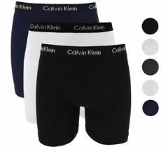 New in Box Three Pack Men's Calvin Klein Cotton Boxer Brief Boxers 100% Cotton