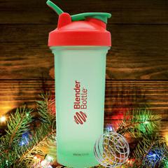 Blender Bottle Special Edition Classic 28 oz. SpoutGuard Shaker - Holly Jolly