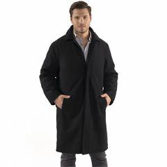 Alpine Swiss Mens Zach Knee Length Jacket Top Coat Trench Wool Blend Overcoat