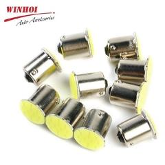 10pcs Led Bulbs BA15S 1156 1157 P21W 6000k COB 12 SMD Chips 12V Universal Car Brake Light Backup Tail Turn Signal Lights Lamp