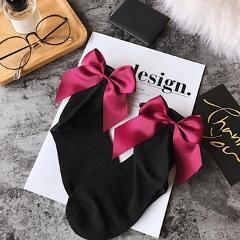 Women christmas Cotton Socks Big Bow Solid kerst sokken Female Short Cute Socks calcetines mujer womenx27s Christmas Socks