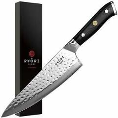 ChefWave Ryori 8 Inch AUS-10V Chef's Knife with Hammered Finish