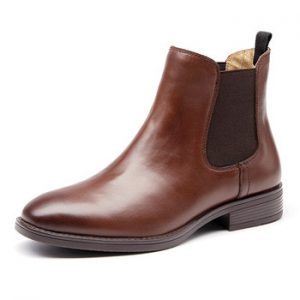 BeauToday Chelsea Boots Women Genuine Calfskin Leather Plus Size Autumn Winter Fashion Brand Ankle Shoes Handmade 03025