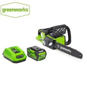 Greenworks 40v 4.0Ah Cordless Chain Saw Brushless Motor 20312 Chainsaw With 4.0ah Battery And Charger