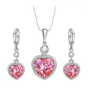 Xuping Fashion Heart Shaped Set for Women Charms Style High Quality Imitation Jewelry Sets for Party Gifts S84-64589