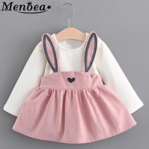 Menoea 2020 New Autumn Style Newborn Baby Girl Clothing Set Infant Rabbit Ears Suit Babies Girl Clothes