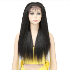 FREEDOM Synthetic Lace Front Wigs For Black Women Yaki Straight Long 26inch 65cm Afro Lace Wig Baby Hair Heat Resistant Fiber