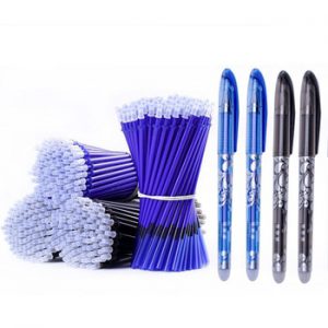 53Pcs/Lot Erasable Pen Refill Set Washable Handle 0.5mm Blue Black ink Erasable Pen Refill Rod School Office Writing Stationery