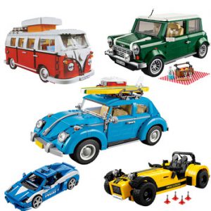 Legoing Technic Bricks Mini cooper The T1 Camper Van Car Model Set City Classic car Building Blocks Kids Toys For Children Gifts