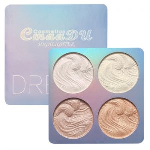 Glow Kit 4 Color Baked Highlighter Palette Shimmer Illuminator Contouring Brighten 3D Face Makeup Pearl Repair Capacity Powder