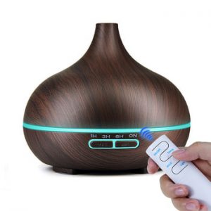 KBAYBO 300ml Aroma Air Humidifier wood grain with LED lights Essential Oil Diffuser Aromatherapy Electric Mist Maker for Home