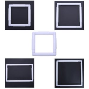 Square Hoop Embroidery Hoop Plastic Frame Handhold Square Shape DIY Embroidery Frame Hoop Cross Stitch Craft DIY Sewing Tools