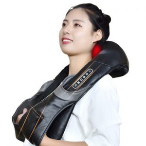 Electric Neck Roller Massager for Back Pain Shiatsu Infrared lamp Massage Pillow  Gua Sha Products Body Health Care Relaxation