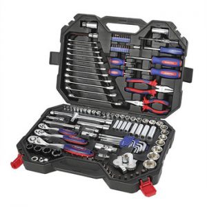 WORKPRO 123PC Mixed Tool Set Mechanics Tool Set Ratchet Spanner Wrench Socket Set 2019 New Design