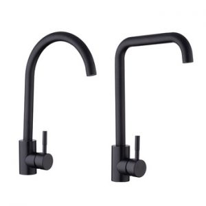 Frap High Quality Stainless Steel Black Spray Paint Kitchen Sink Faucet Single Handle Cold and Hot Water Mixer Faucets Y40001/3