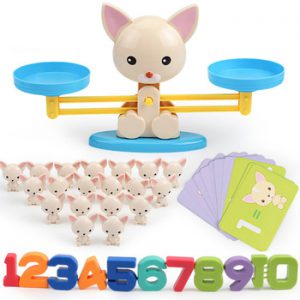 Monkey Digital Balance Scale Toy Early Learning Balance Children Enlightenment Digital Addition and Subtraction Math Scales Toys