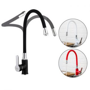 FRAP Kitchen Faucet modern style flexible kitchen sink mixer faucet taps single handle red white black color cold and hot water