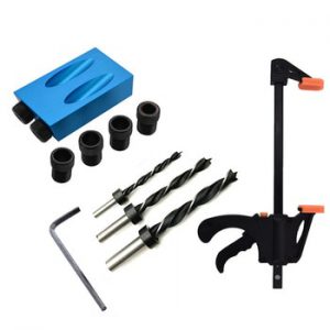 14pcs/set Mini Kreg Style Pocket Hole Jig Kit System Joinery Step Drill Bit Accessories Wood Work Tool Set for Woodworking