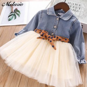 Melario Fashion Leopard Girls Dresses Spring With belt Kids Dress Children Clothing Princess Dress Casual Kids Girls Clothes