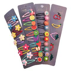 10/15 Pcs/Set Girls Cute Cartoon Animals Fruit 5 cm Hairpins Children Lovely Hair Clips Barrettes Headband Kids Hair Accessories