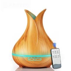 KBAYBO 400ml electric Ultrasonic Aroma Air humidifier Essential Oil Diffuser Wood Grain purifier mist maker LED light for home