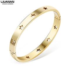 Stainless Steel Stars Bracelet Bangle Women Ladies Bracelets & Bangles in Silver Rose Gold Fashion Jewelry