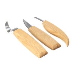 Doersupp 3Pcs Wood Carving Knife Chisel Woodworking Cutter Woodcarving CutterHand Tool Set High Strength Hooked Whittling Cutter