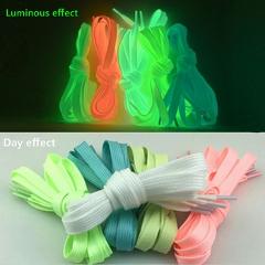 Luminous Shoelaces Athletic Sport Flat Canvas Shoe Laces Glow In The Dark Night Color Fluorescent Shoelace 80/100/120/140cm YG-1