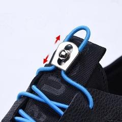 1Pair No Tie Shoe Laces Elastic Metal buckle Round Shoelaces Kids Adult Quick Lazy Sneakers Shoelace Shoe Laces Shoestrings