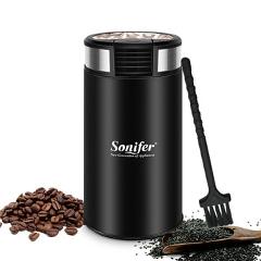 Mini Electric Coffee Grinder Maker Beans Mill Herbs Nuts Stainless Steel 220V Sonifer