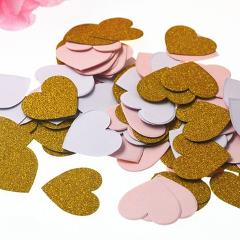 100pcs Star Heart Table Confetti Sprinkles Birthday Party Wedding Decoration Pink Black Silver Gold Confetti Paper Crafts