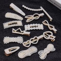 Fashion  Women Elegant Pearls Hair Clips Alloy Barrettes Girls Hair Accessories Valentine's Day HairPins Hair Accessories